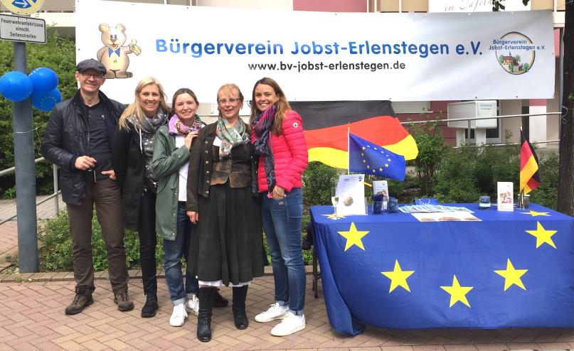 Das Europafest-Team des Bürgervereins:Dr. Bertram Küppers, Sandra Scharf, Evelyn Kuhn, Annemarie Pannenberg und Anja Schäfer